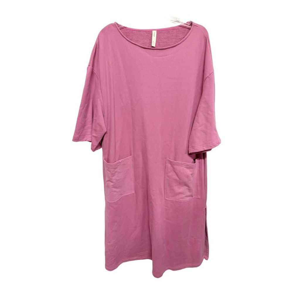 Nap Loungewear Oversized Caftan Dress Pockets Pink One Size Sleep Nightgown
